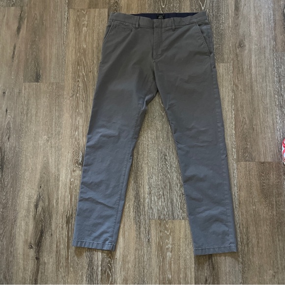 J Crew 484 Slim Chino Pants 32x30 Gray Stretch Cotton - Picture 4 of 9